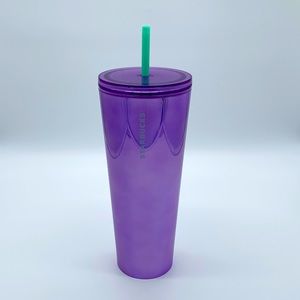 New Starbucks Fame Purple Metallic Grape Wisteria 24oz Venti Tumbler Summer 2022